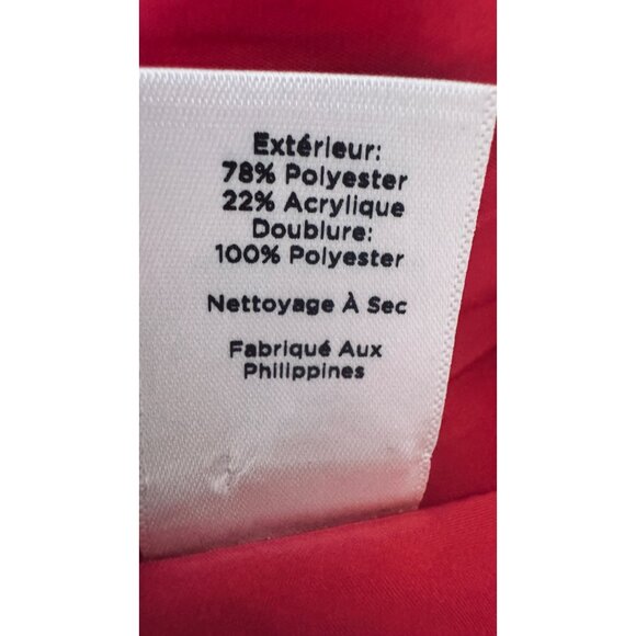 Talbots 14P Petites Tweed Pink/Coral/Red Button Front Jacket Polyester Acrylic - Picture 16 of 16